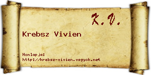 Krebsz Vivien névjegykártya